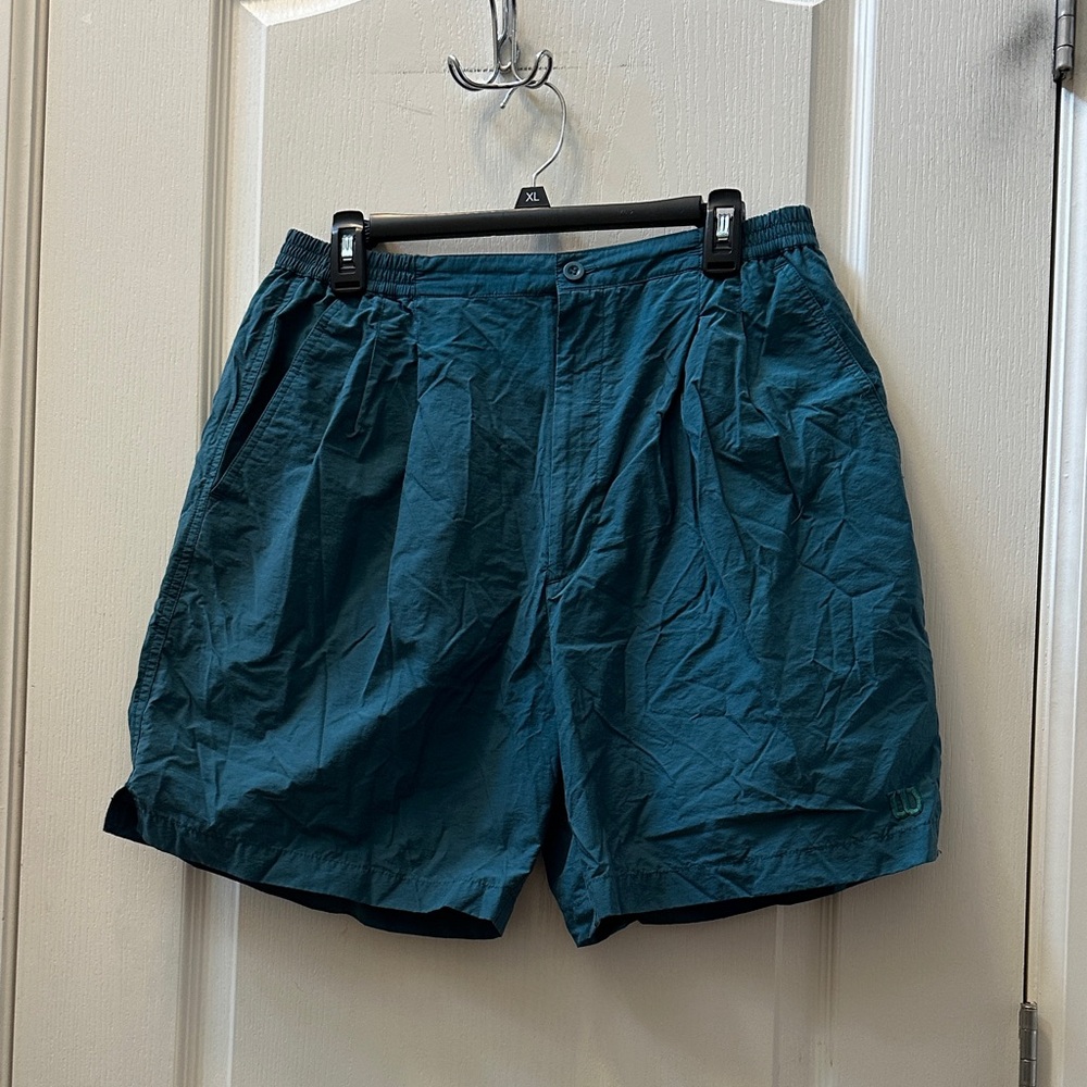 Vintage 70's Wilson Teal Men's Sports Shorts